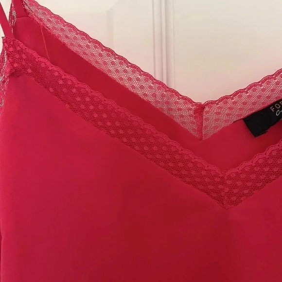 Forever21 Pink Lace Cami Tank Top - Picture 2 of 3